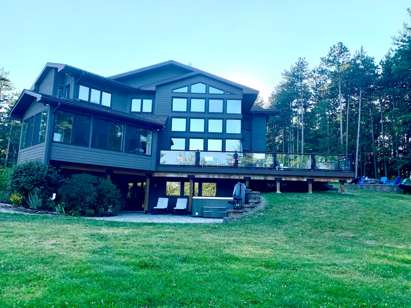 Canandaigua Retreat viewed across the back lawn